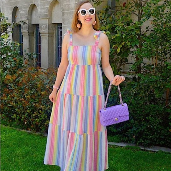 Draper James Multicolor Striped Maxi Dress - Picture 5 of 12